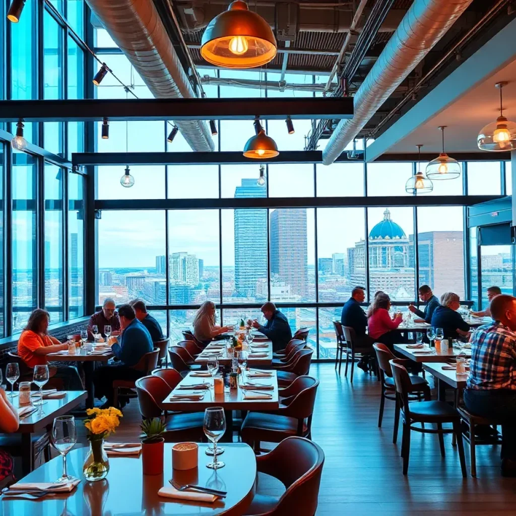 Interior view of Mertens Prime Restaurant in Grand Rapids