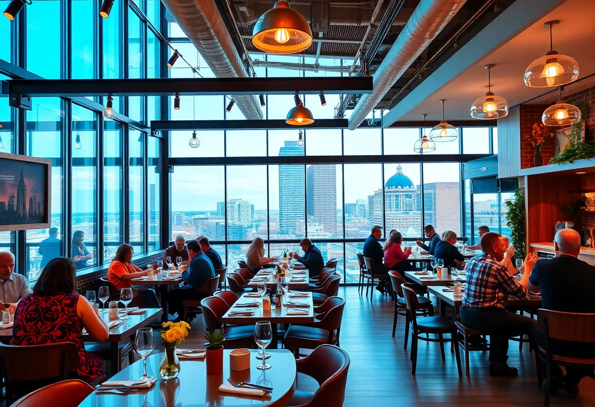 Interior view of Mertens Prime Restaurant in Grand Rapids