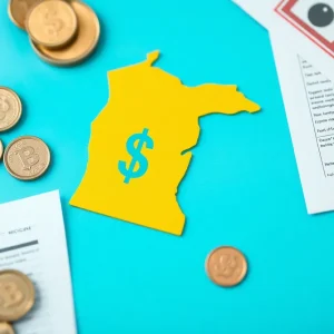 Visual representation of Michigan unemployment benefits collection process