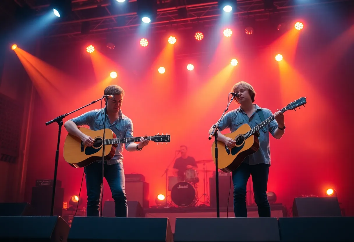 The Milk Carton Kids performing at a concert
