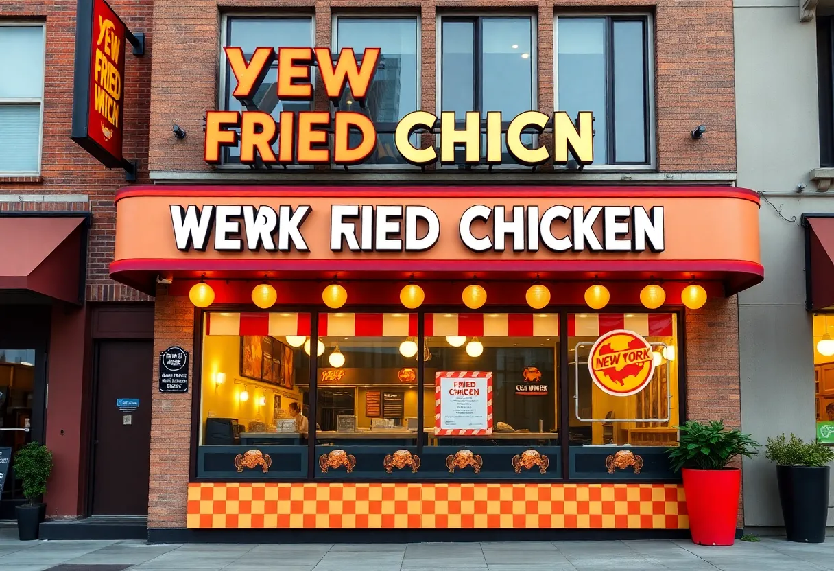 Exterior view of New York Fried Chicken in Benton Harbor