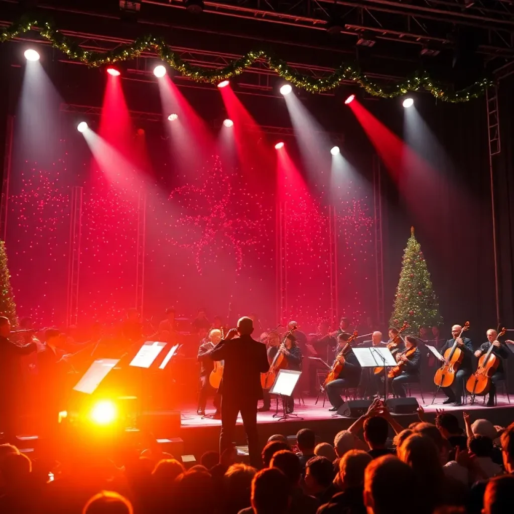Trans-Siberian Orchestra performing live at a holiday concert