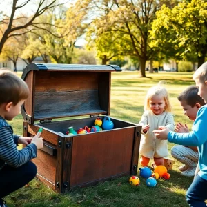Children participating in the Trinket Trade initiative in Grand Rapids