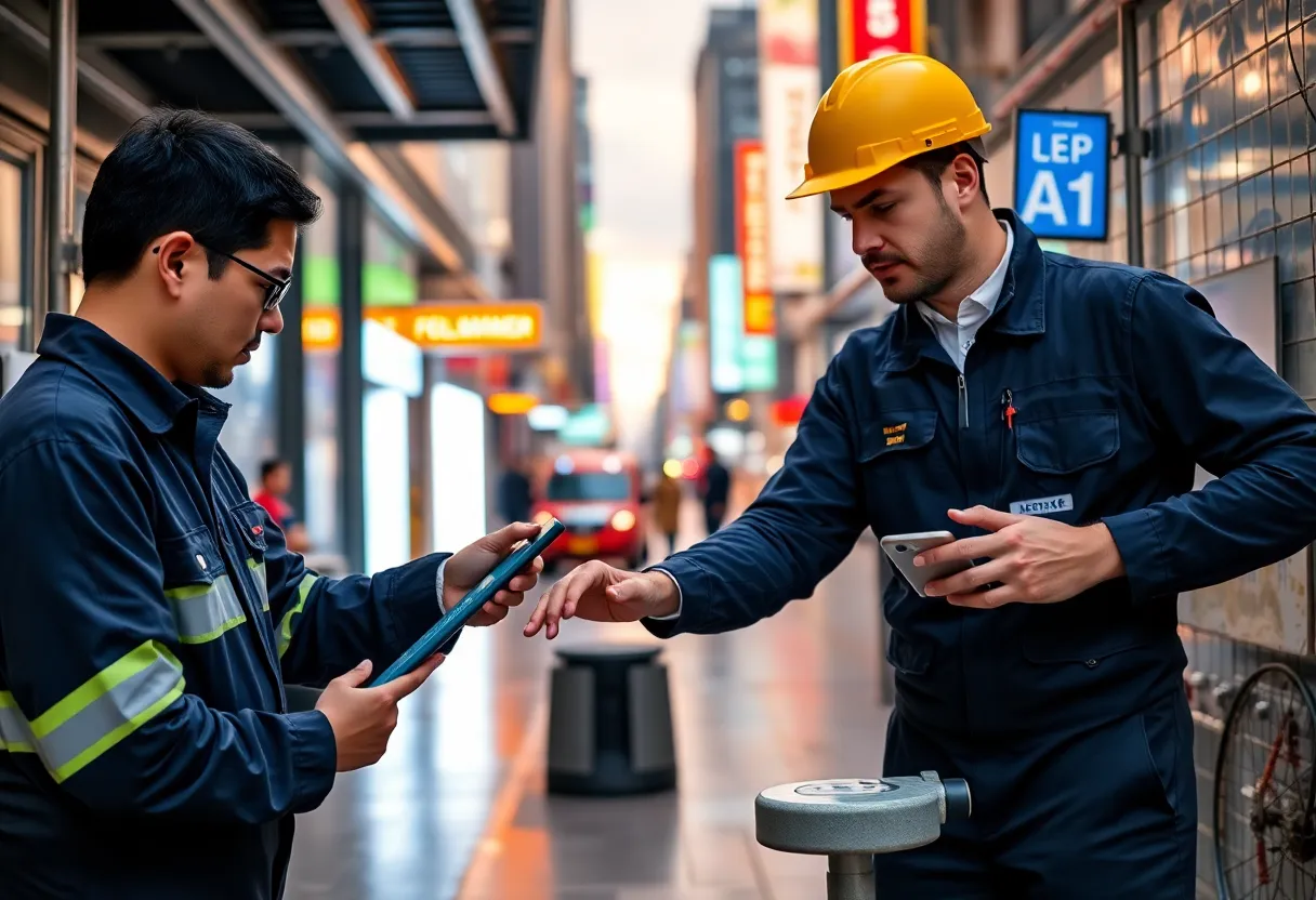 Technician using AI tools in home renovation