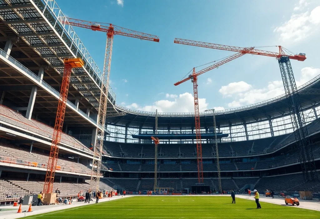 Construction plans for renovations at Beaver Stadium