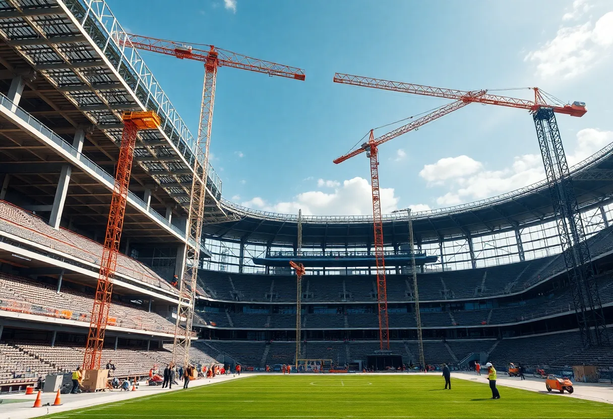 Construction plans for renovations at Beaver Stadium
