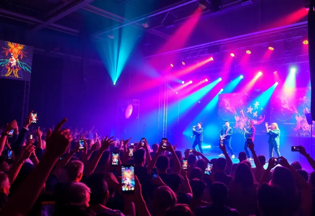 Cage the Elephant performing live with a packed audience at GLC Live in Grand Rapids
