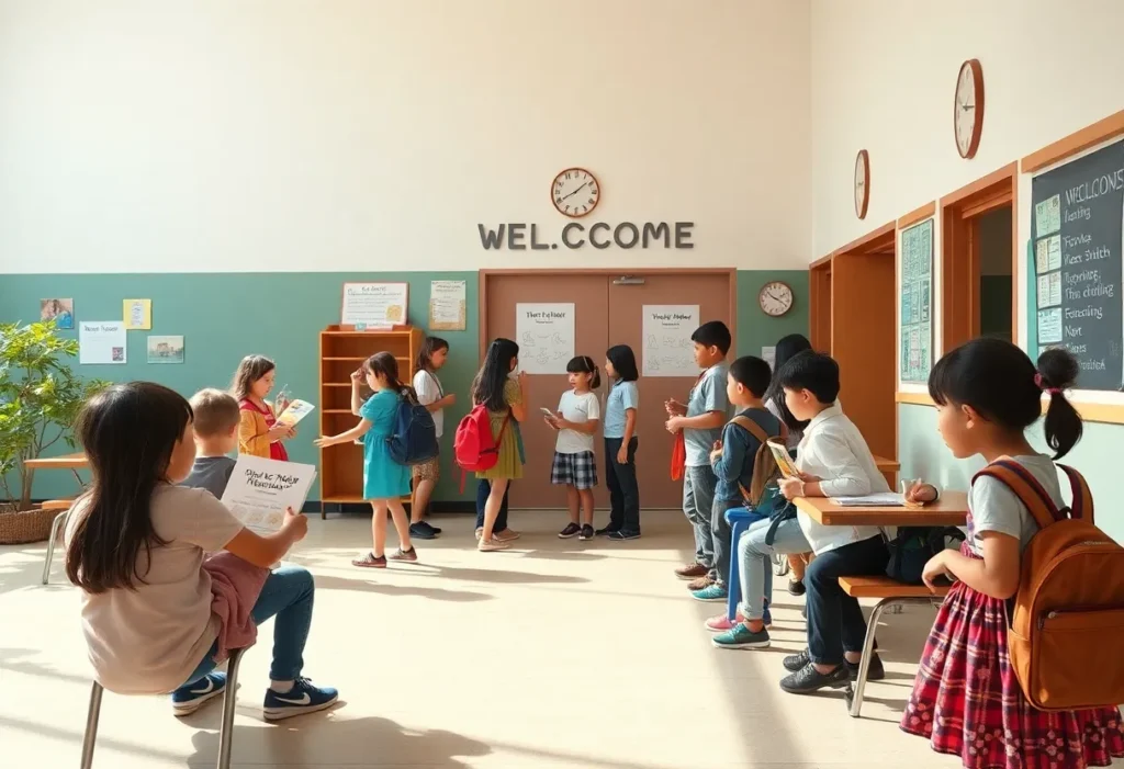 Students at Grand Rapids Catholic Central engaging in learning activities