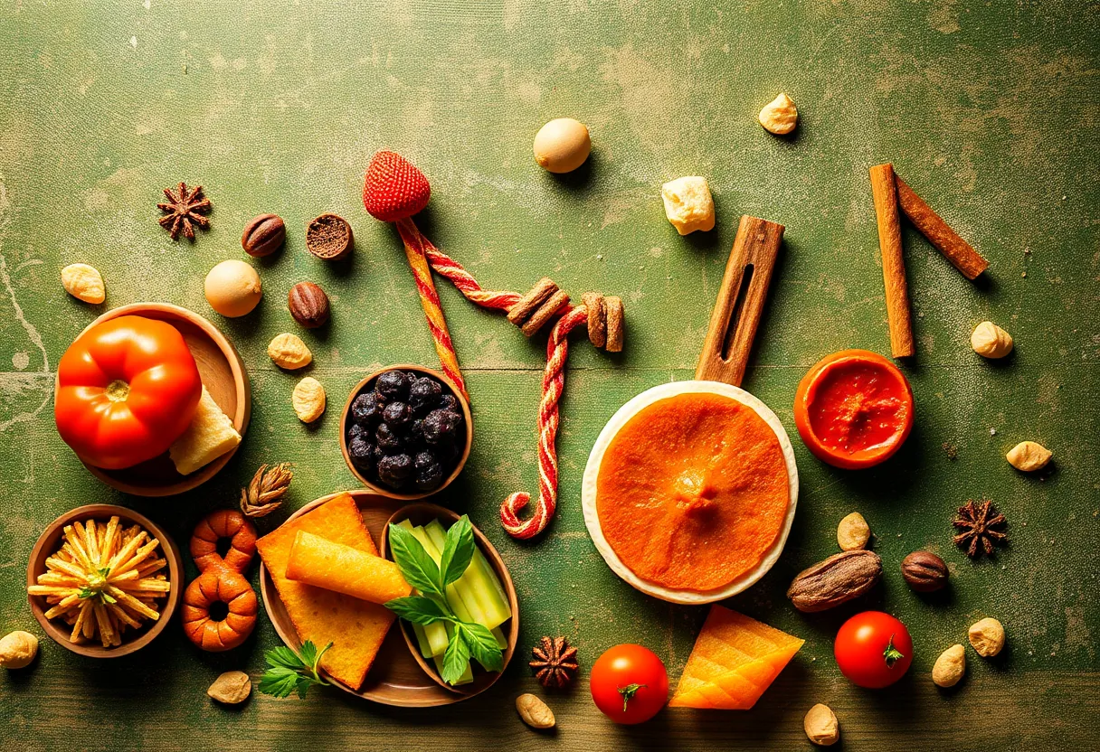 Artistic display of food inspired by MF DOOM