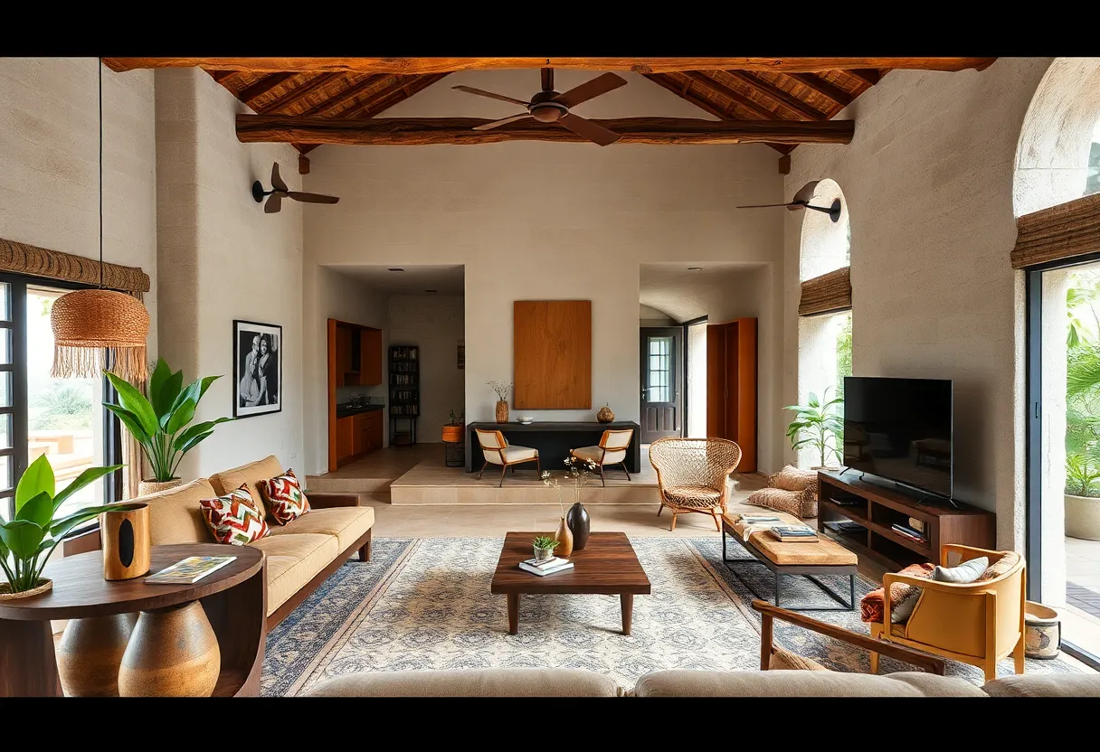 Living space inspired by global hotel designs