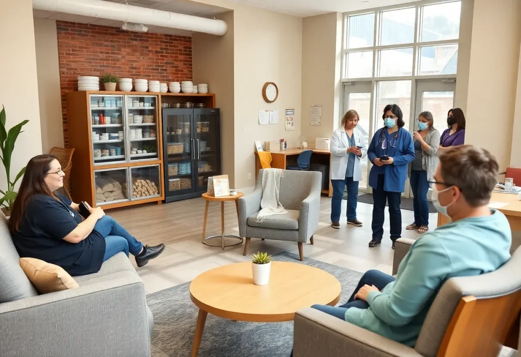 Interior view of the Grand Rapids community recovery center with amenities.