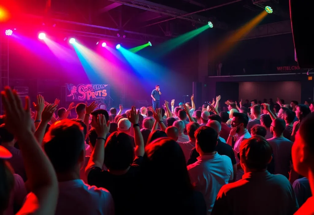 Local musicians performing live at a concert in Grand Rapids.