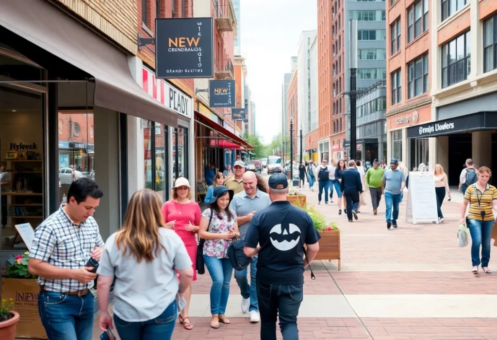 Downtown Grand Rapids featuring new businesses and vibrant community engagement