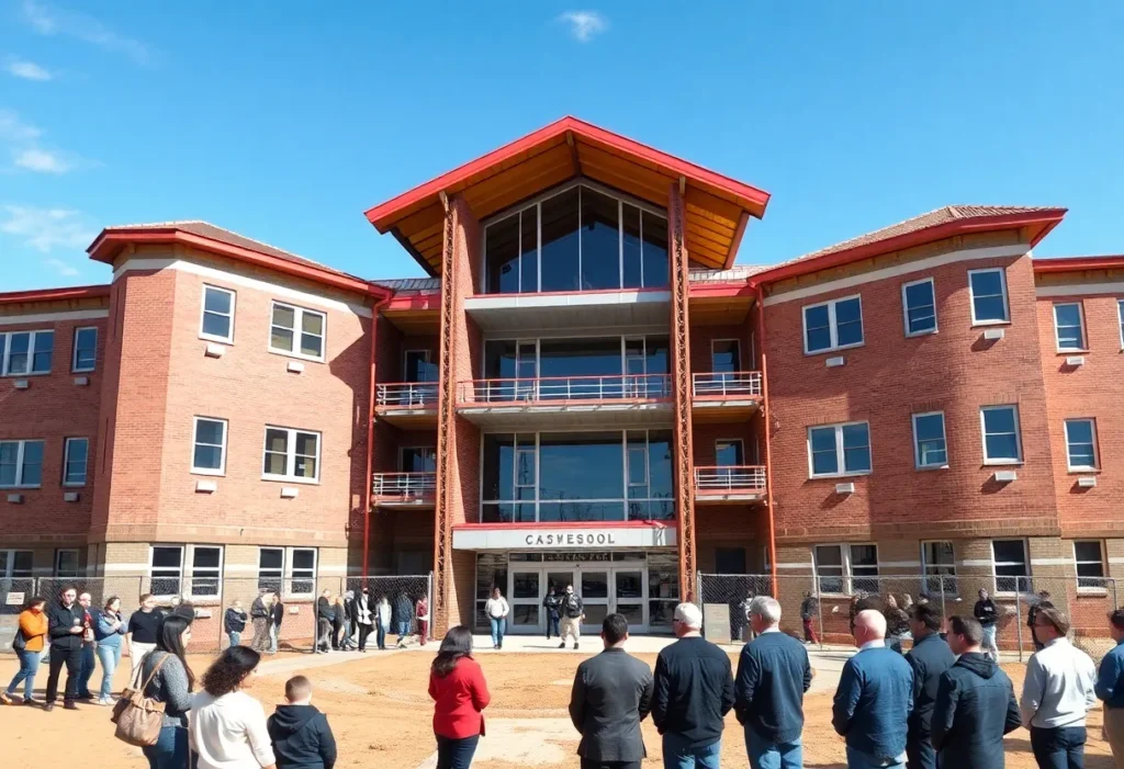 Groundbreaking ceremony for a new school in Grand Rapids