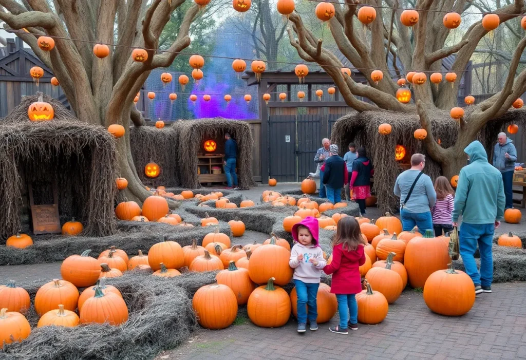 Families enjoying Halloween activities in Kent County, MI