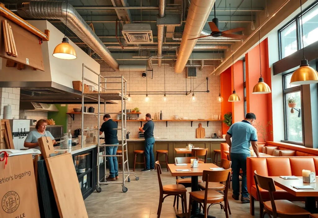 Renovation of the Juicy Kitchen restaurant interior