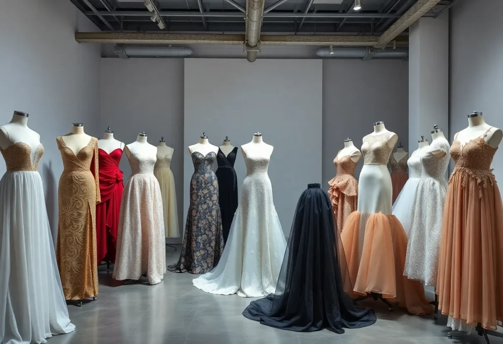 Fashion designs created by KCAD students for the Miss USA pageant