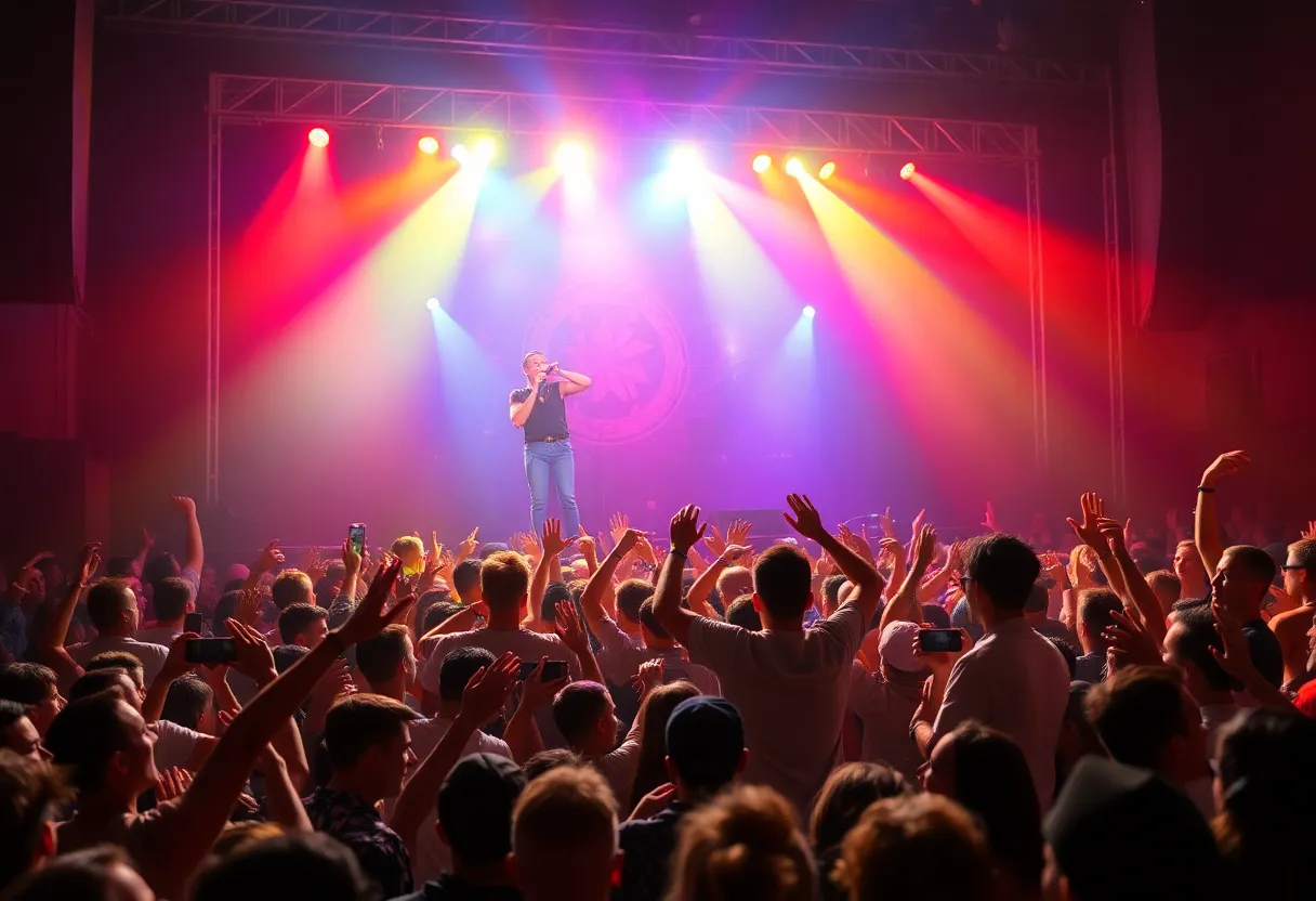 Crowd enjoying a live music performance