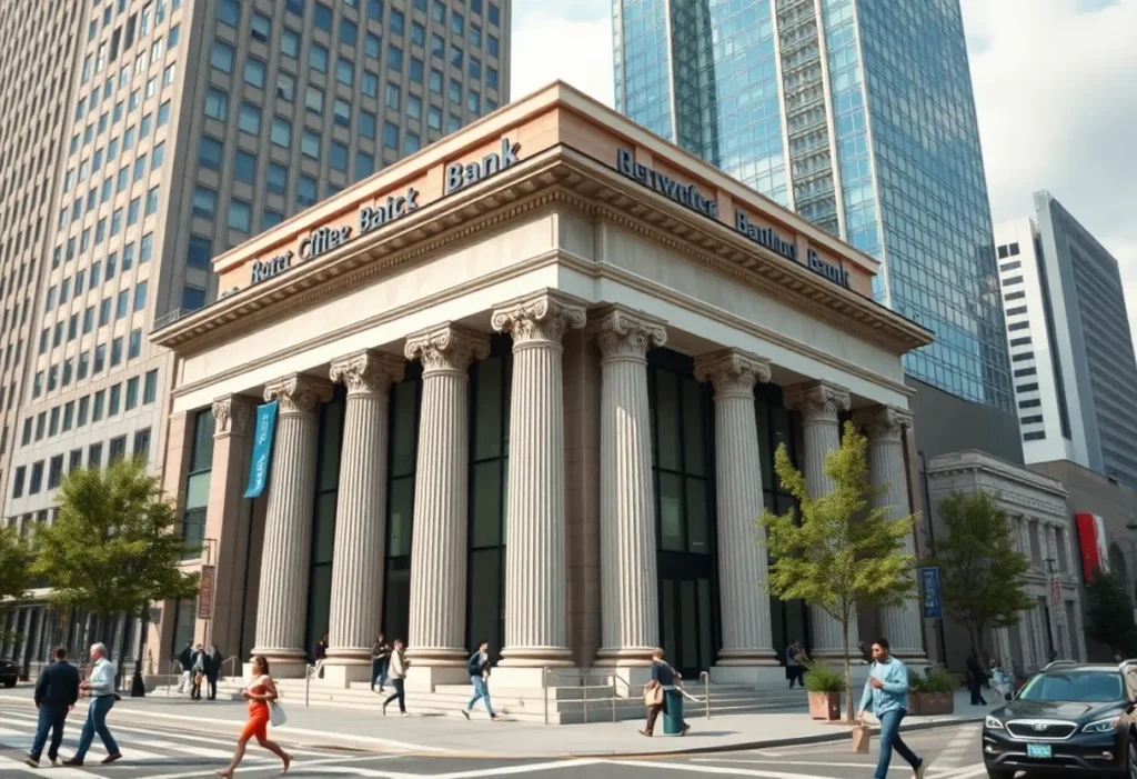 Mercantile Bank building showcasing strong financial presence