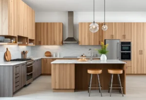 Stylish modern kitchen cabinets showcasing diverse designs.