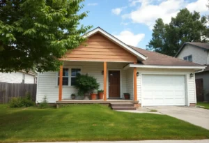 A newly renovated home with a vibrant garden, symbolizing affordable renovations.