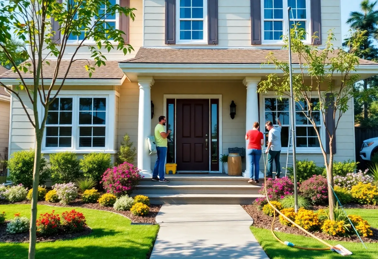 Tera Painting team working on home renovation