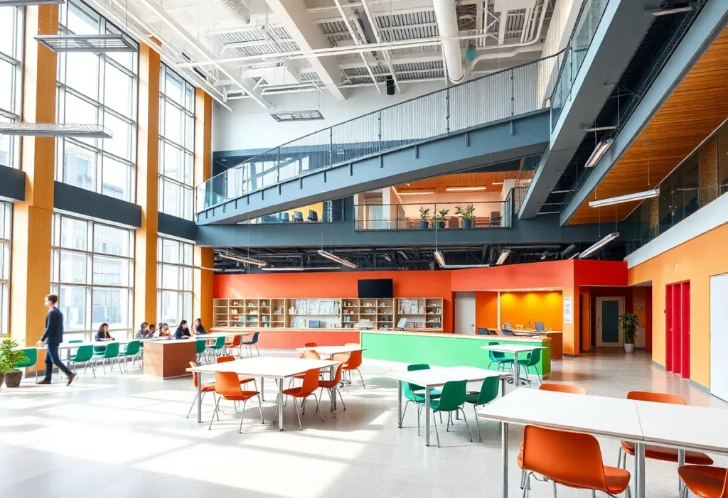 Rendering of renovated university building in Washington D.C.