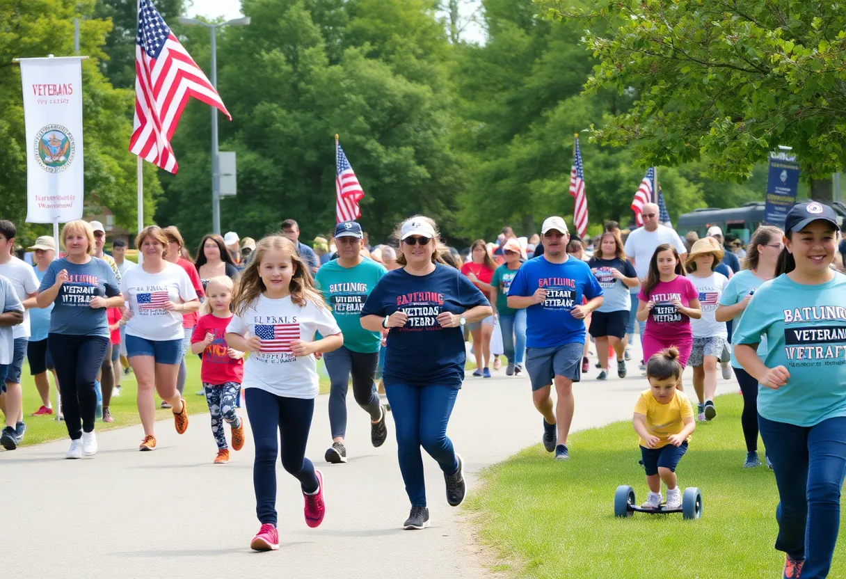 Participants at the Veterans Day 5 Remembrance Walk, Run & Roll in Grand Rapids