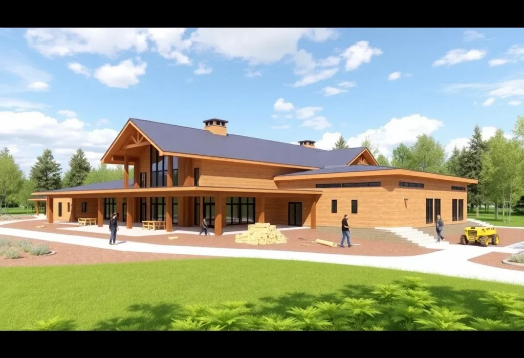 Renovated University of Michigan Wyoming Field Station featuring new dining and classroom facilities.