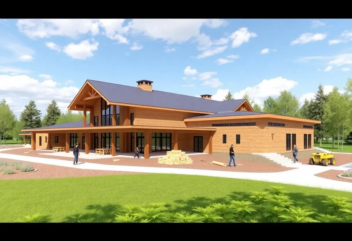 Renovated University of Michigan Wyoming Field Station featuring new dining and classroom facilities.