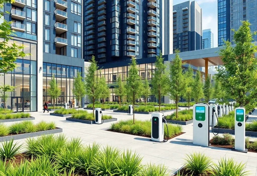 Aerial view of Briarwood Mall highlighting renovation areas