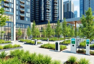 Aerial view of Briarwood Mall highlighting renovation areas