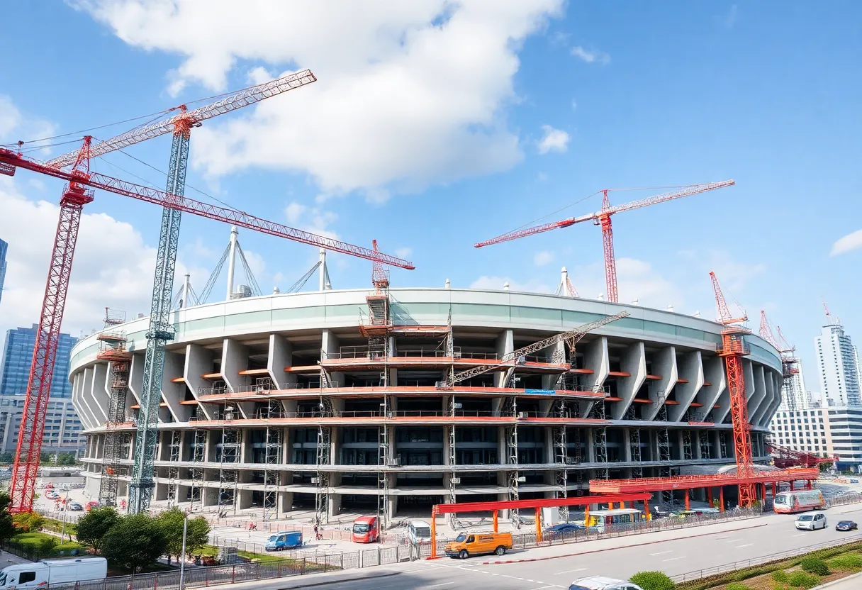 Construction of Northwestern Wildcats new stadium