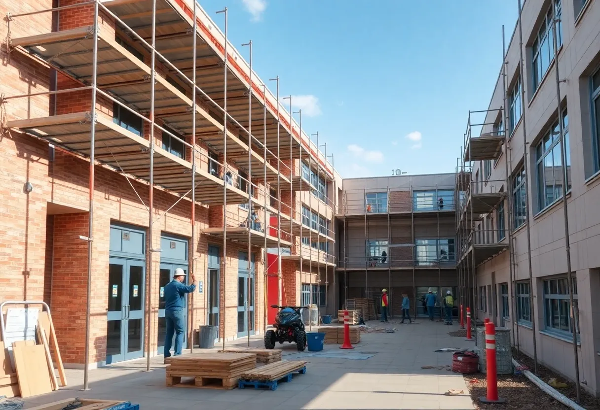 Artists' rendering of Novi Community Schools renovation