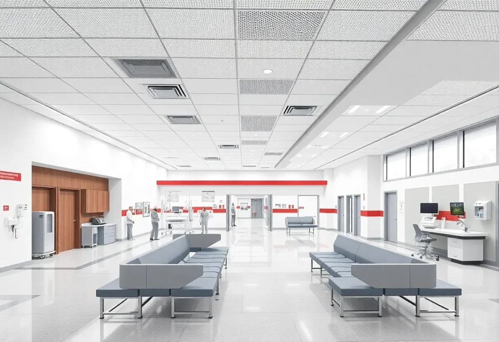 Rendering of the renovated Trinity Health Ann Arbor emergency department