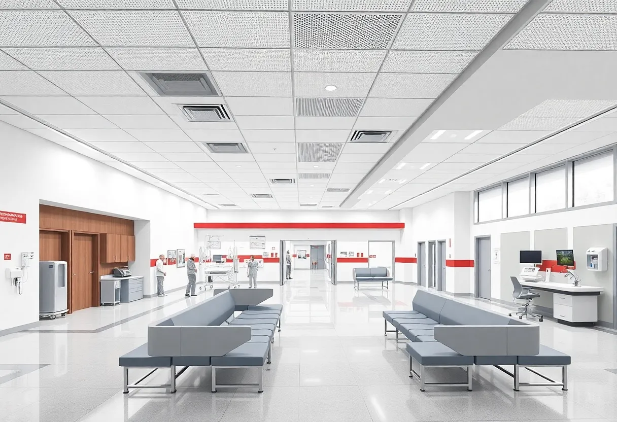 Rendering of the renovated Trinity Health Ann Arbor emergency department