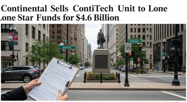 Continental Sells ContiTech Unit to Lone Star Funds for $4.6 Billion