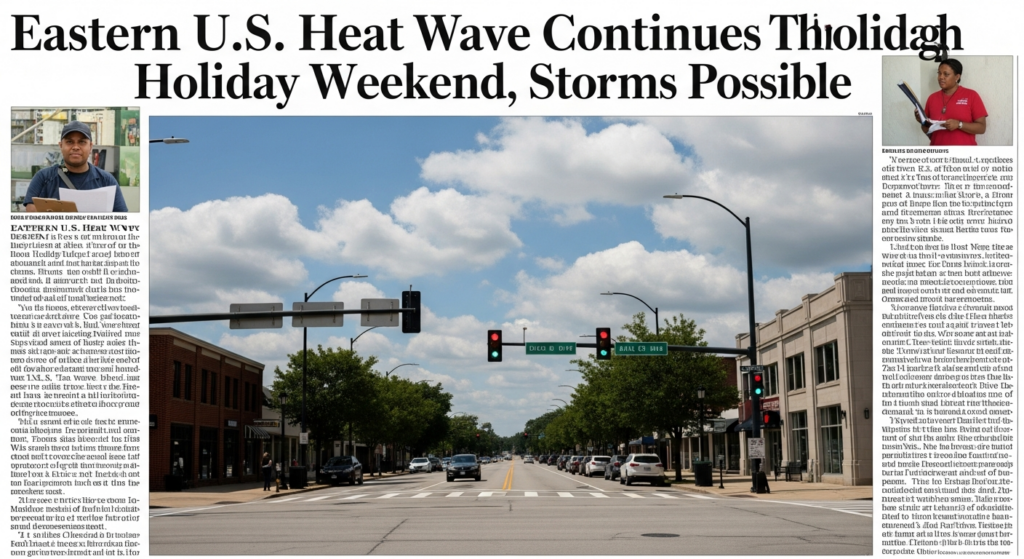 Eastern U.S. Heat Wave Continues Through Holiday Weekend, Storms Possible