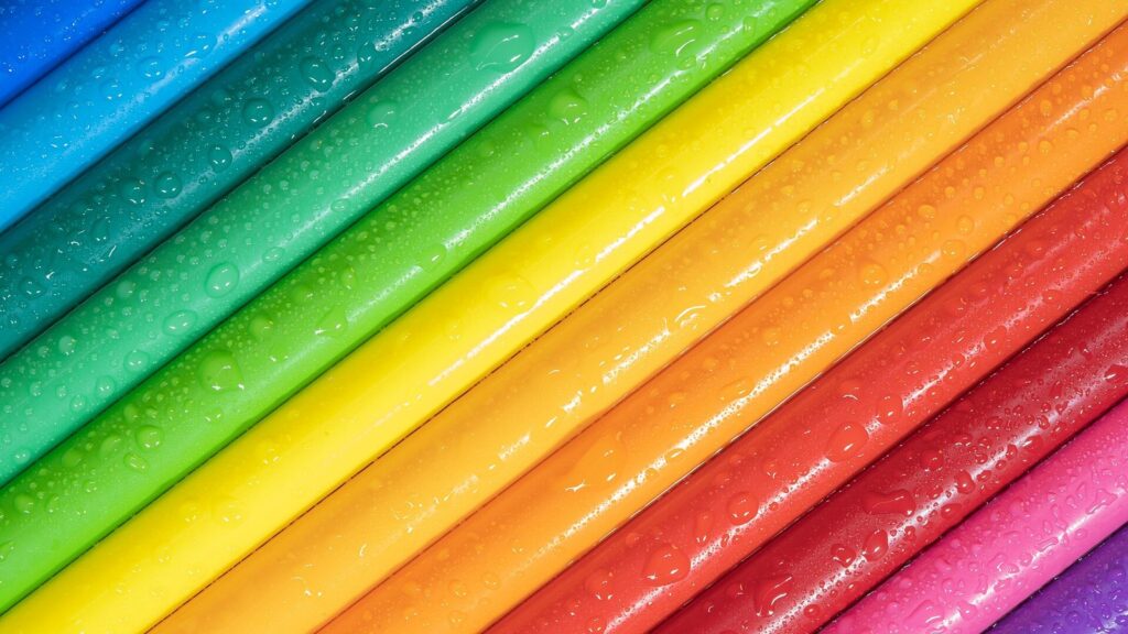 Close-up of colored pencils
