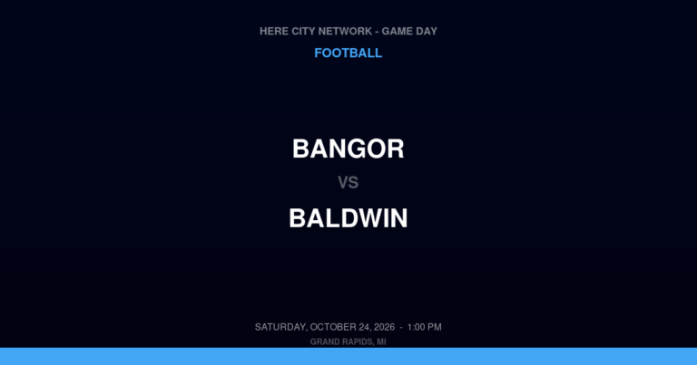 Bangor vs. Baldwin — Football Game Day — Baldwin, MI — Oct 24, 2026
