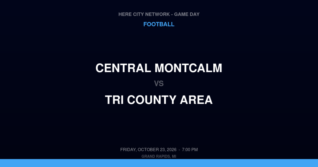 Central Montcalm vs. Tri County Area — Football Game Day — Howard City, MI — Oct 23, 2026