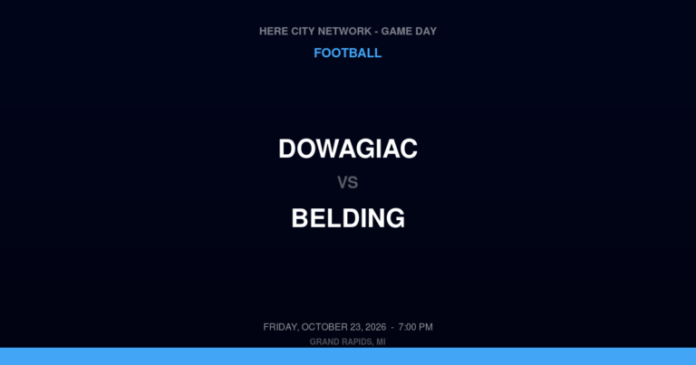 Dowagiac vs. Belding — Football Game Day — Belding, MI — Oct 23, 2026
