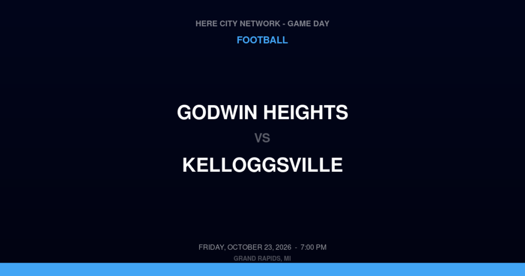 Godwin Heights vs. Kelloggsville — Football Game Day — Wyoming, MI — Oct 23, 2026