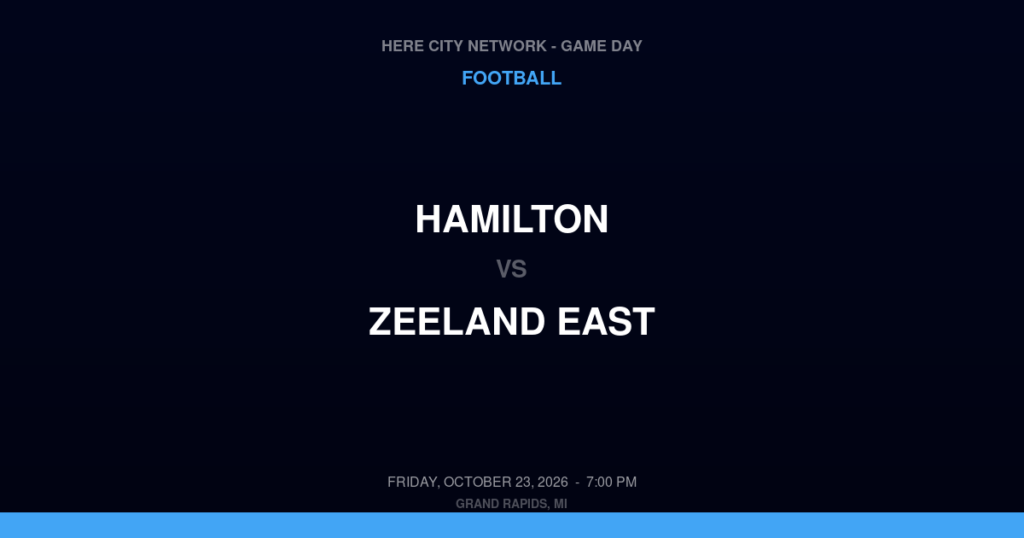 Hamilton vs. Zeeland East — Football Game Day — Zeeland, MI — Oct 23, 2026