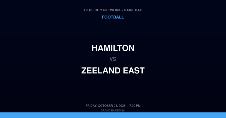 Hamilton vs. Zeeland East — Football Game Day — Zeeland, MI — Oct 23, 2026