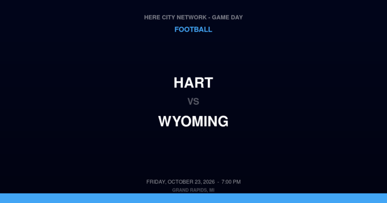 Hart vs. Wyoming — Football Game Day — Wyoming, MI — Oct 23, 2026