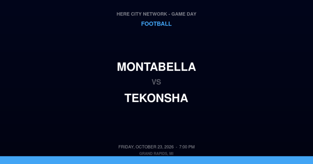 Montabella vs. Tekonsha — Football Game Day — Tekonsha, MI — Oct 23, 2026