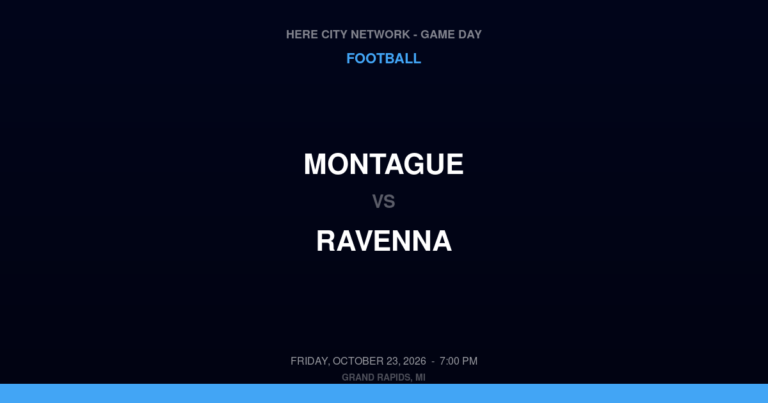 Montague vs. Ravenna — Football Game Day — Ravenna, MI — Oct 23, 2026