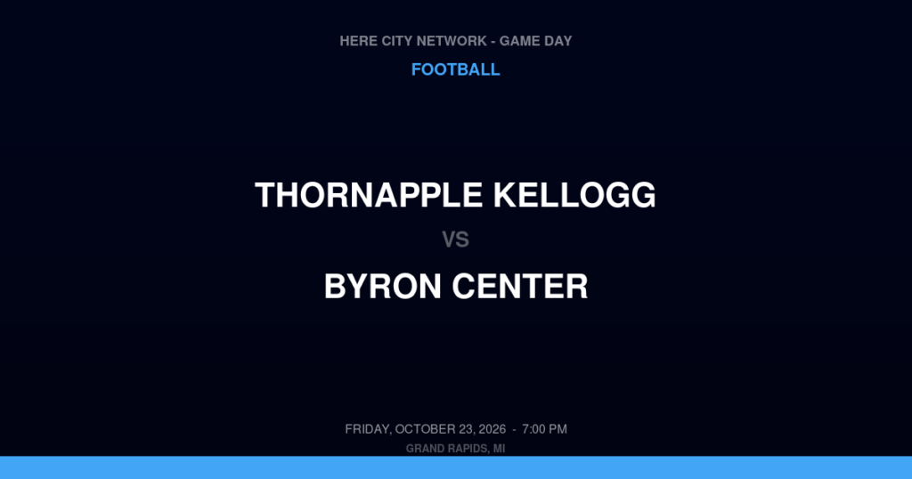 Thornapple Kellogg vs. Byron Center — Football Game Day — Byron Center, MI — Oct 23, 2026