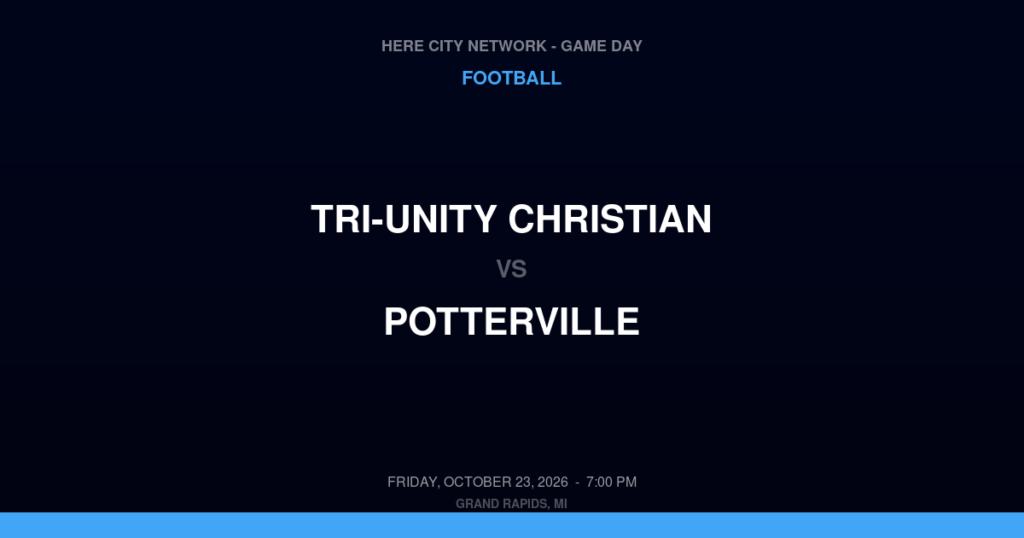 Tri-Unity Christian vs. Potterville — Football Game Day — Potterville, MI — Oct 23, 2026
